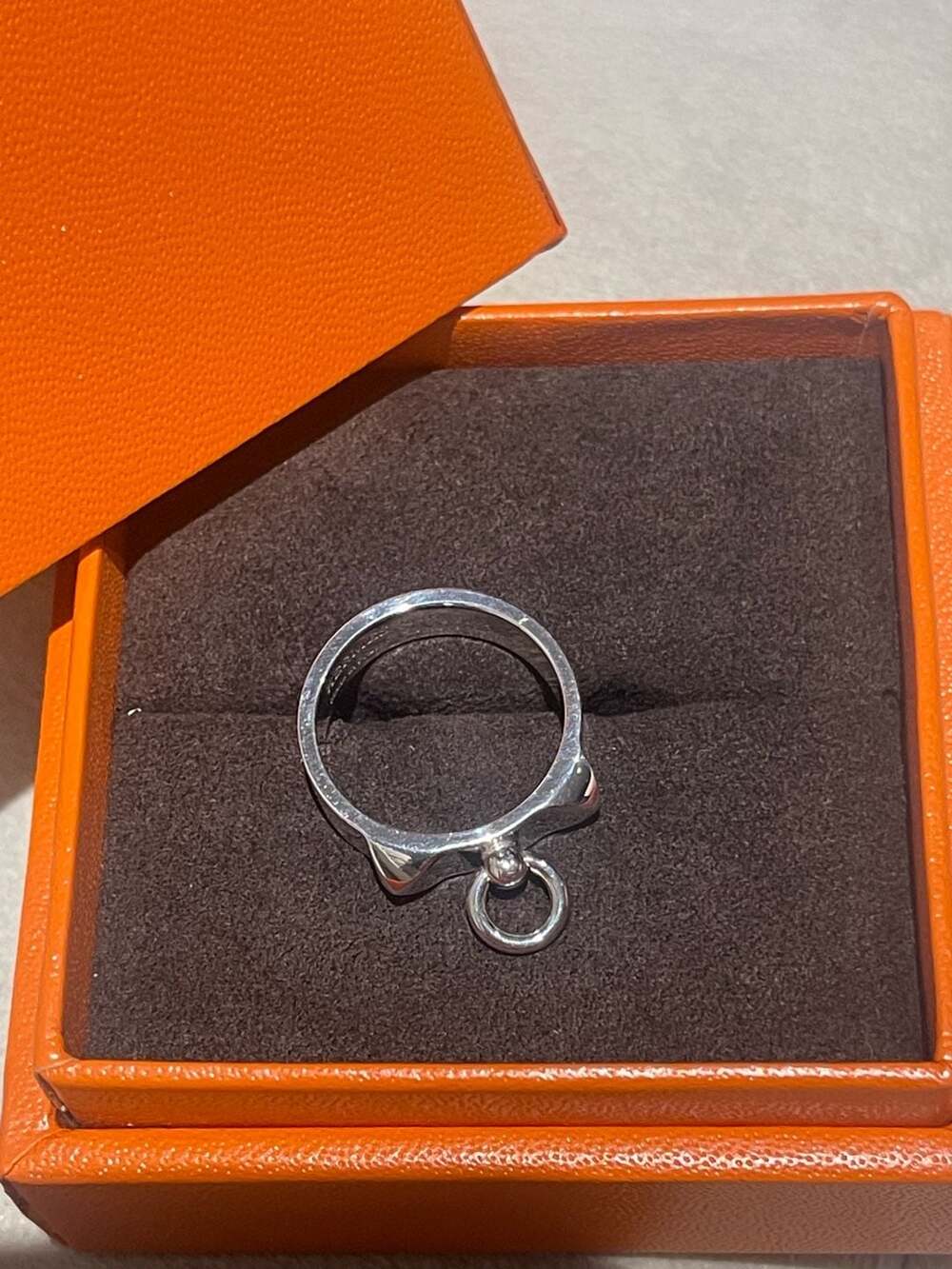 Hermes Sterling Silver PM Collier De Chien Ring size 0 51(5.5) - Picture 6 of 6